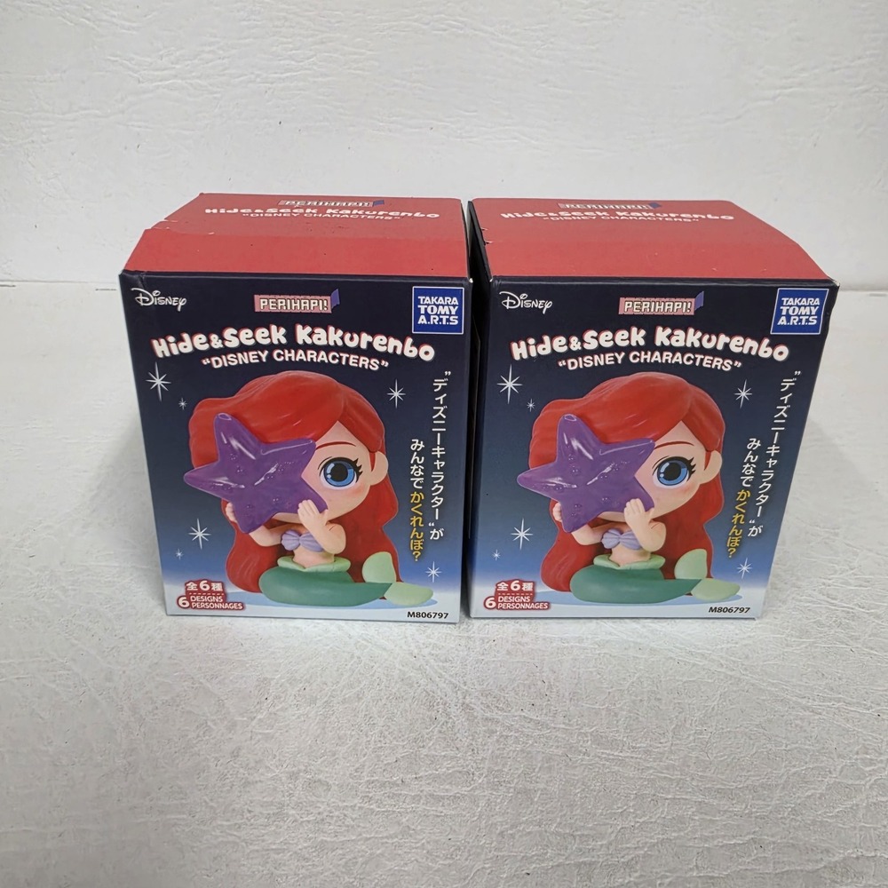 Takara Tomy Disney Hide & Seek Kakurenbo Figures 2-Pack Mickey Ariel Stitch